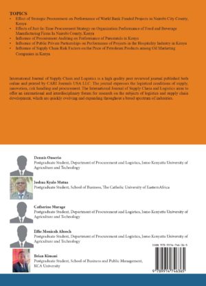 Procurement Strategies in Supply Chain