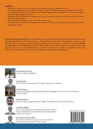Assessment of Educational Practices