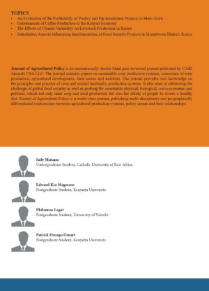 Exploring Agricultural Ventures and Stakeholder Dynamic